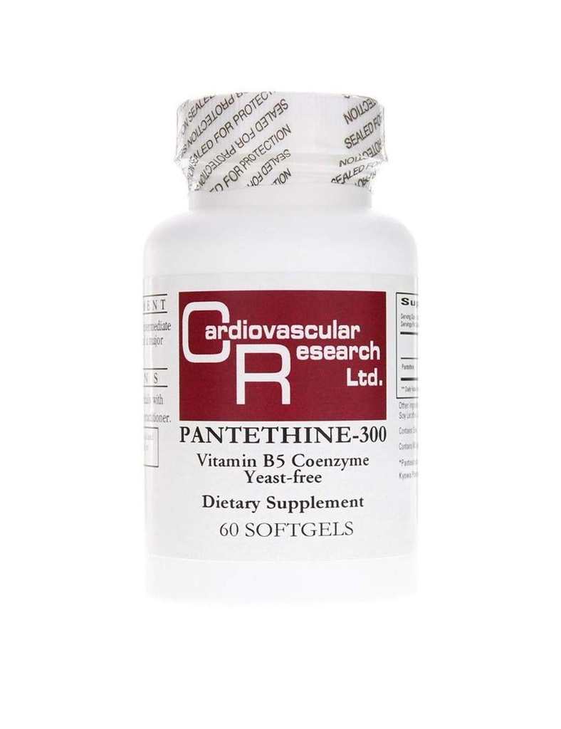Pantetīns-300 B5 vitamīns, baltais, 60 grādos