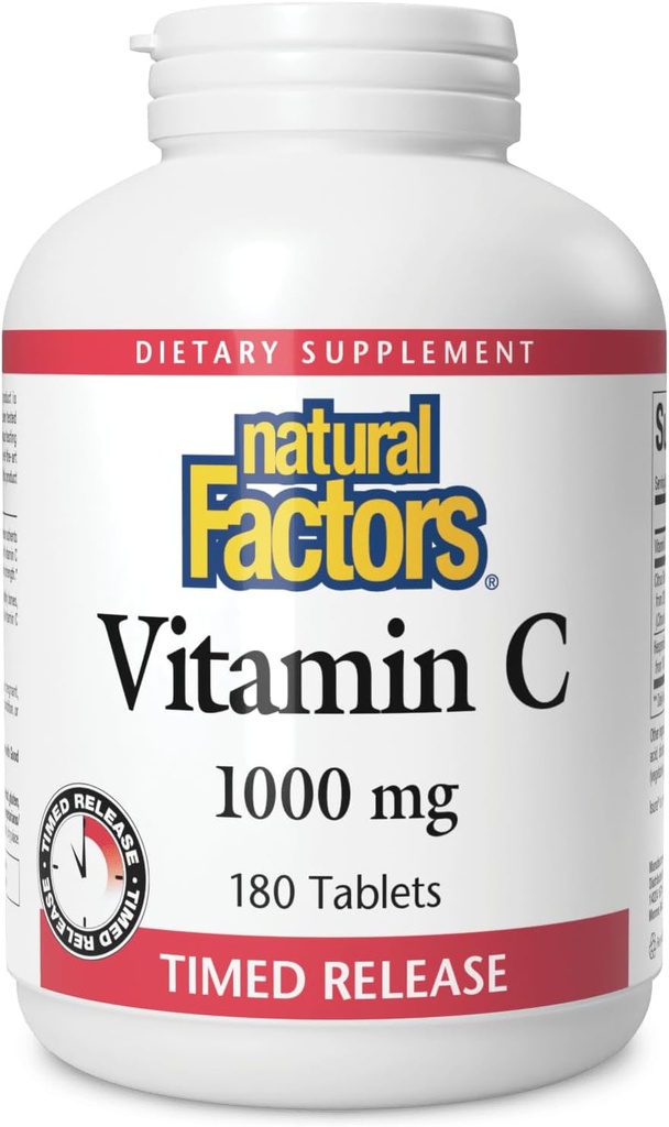 Dabas faktori, vitamīns C 1000 mg, Laika atbrīvot Antioksidants Atbalsts imūnās un kaulu veselību
