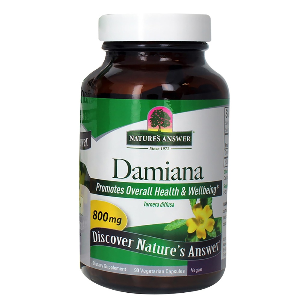 Dabiskā atbilde Damiana, 90 Veģetārās kapsulas (400 mg katrā kapsulā)