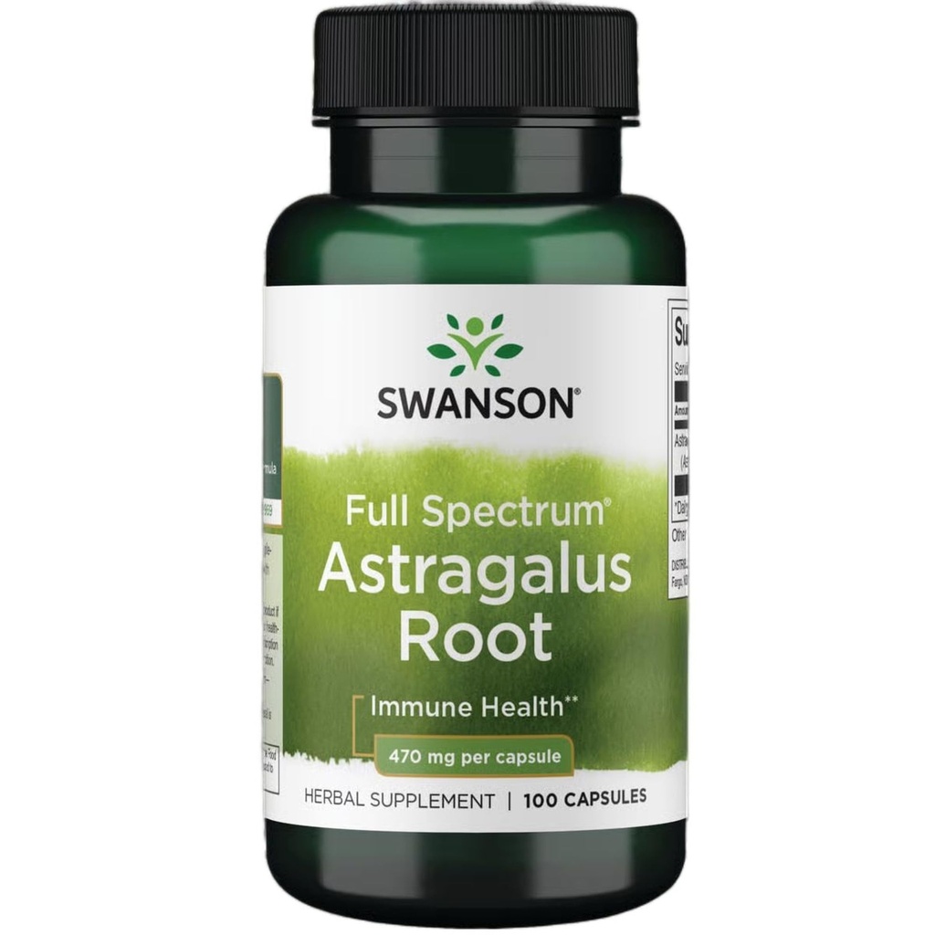 Swanson Astragalus Root - ārstniecības augu papildinājums Imūnās sistēmas atbalsta - dabas Formula atbalstot sirds un aknu veselību - (100 kapsulas, 470mg katrs)