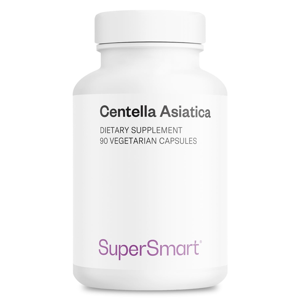 SuperSmart - Centella Asiatica 180mg uz dienu - Gotu Kola ekstrakts Papildinājums - Non-GMO & Gluten Free - 90 Veģetārās kapsulas