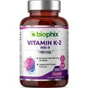 Biophix K2 vitamīns MK-4-100 μg 200 vāciņi ar Alfalfa - atbalsta spēcīgus kaulus Imūnā veselība