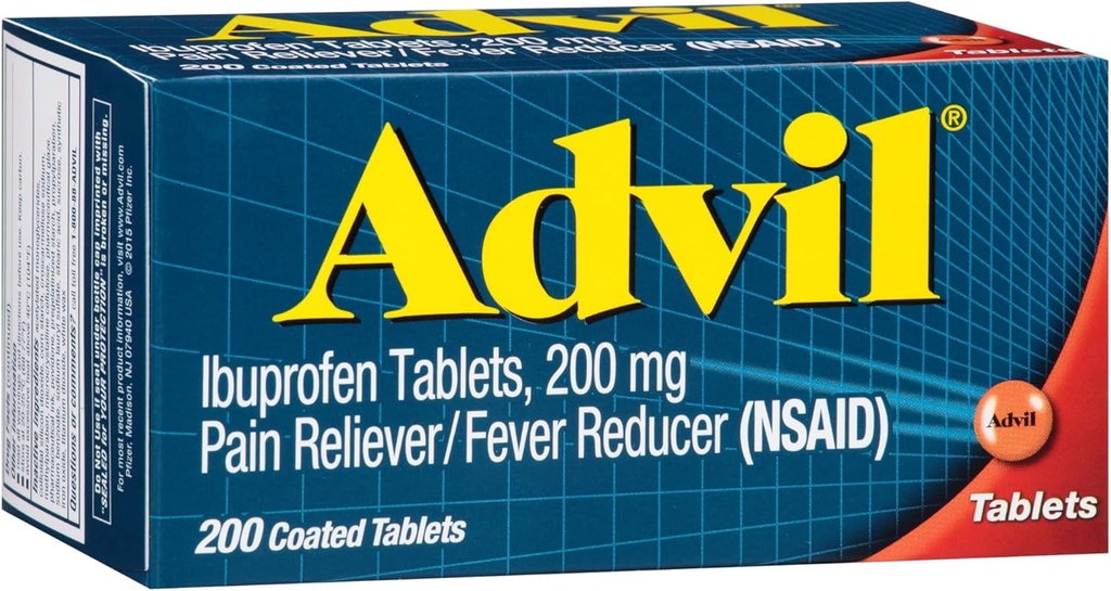 Advila sāpes Reliver un drudzis Reduktors, sāpes atvieglojošas zāles kopā ar Ibuprofēnu 200 mg galvassāpes, muguras sāpes, menstruālas sāpes un locītavu sāpes atvieglošanas - 200 apvalkotās tabletes