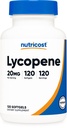 Nutricost Lycopene (20mg) 120 Softgels - bez lipekļa, bez GMO