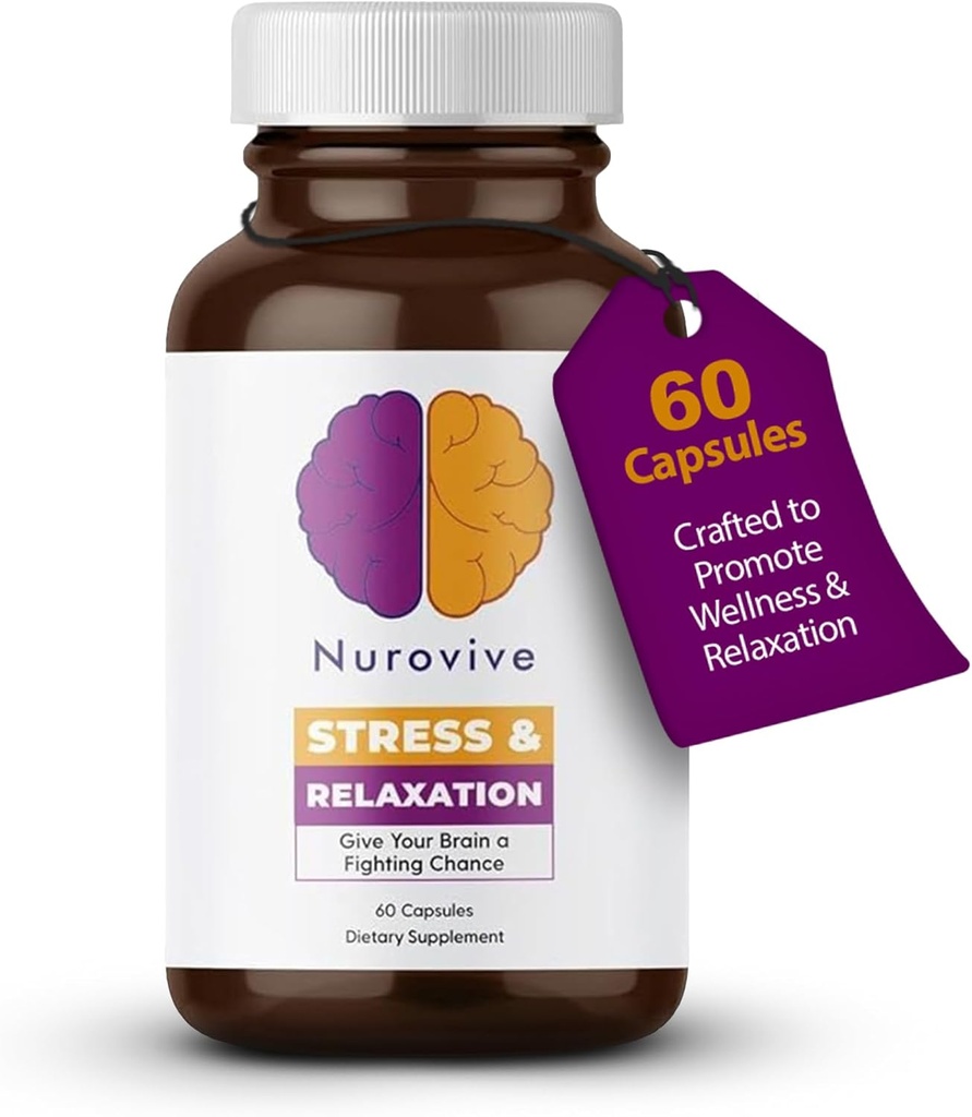 Stress un relaksācija, garīgās fokusa papildinājums, citrona balzama kapsulas ar Ashwagandha vīriešiem/sievietēm, ikdienas labsajūtas atbalsts, Ashwagandha tabletes ar žeņšeņa, kumelītes un vairāk, 60 kapsulas