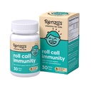 Renzo roll Call Immunity - izšķirtspējīgs bērni Imūnās atbalsta papildinājums ar IMMUSE Postbiotic, bezcukura Kids Vitamīni, 30 Orange-Flavored Melty Tabs
