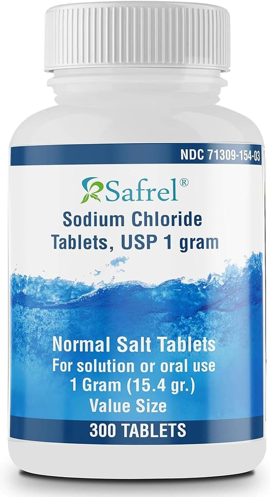Safrels Nātrija hlorīda tabletes 1 g/ml, USP 