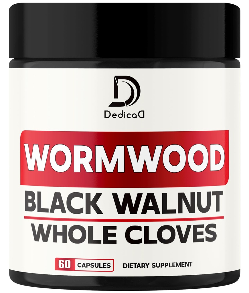12in1 Wormwood kapsulas Black Walnut Cloves, Ingver, Turmeric Curcumin & Black Pepper - Imūnsistēma - 60 kapsulas