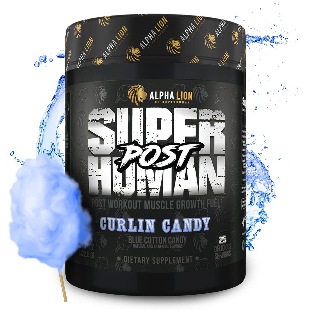 ALPHA LION Superhuman Post, Post Workout Recovery, ātri darbojas Post Workout vīriešiem un sievietēm (25 Kalpo, Curlin Candy)