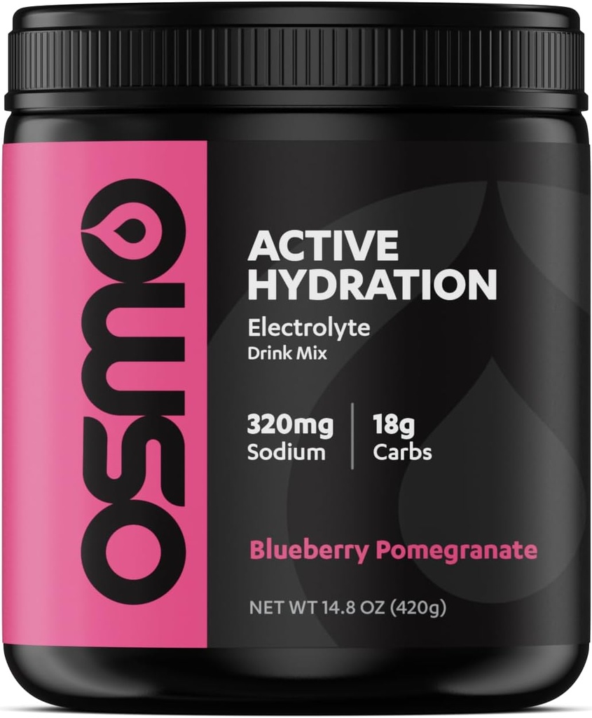 Osmo aktīvā hidrācija Elektrolītu pulveris (20 Kalpojumi) - Ietver nātriju, magniju, kāliju, ogļhidrātus un vitamīnus, cukurniedru cukuru - visu dabas, 3X ātrāka hidrācija, palielina jaudu un izturību, mellenes