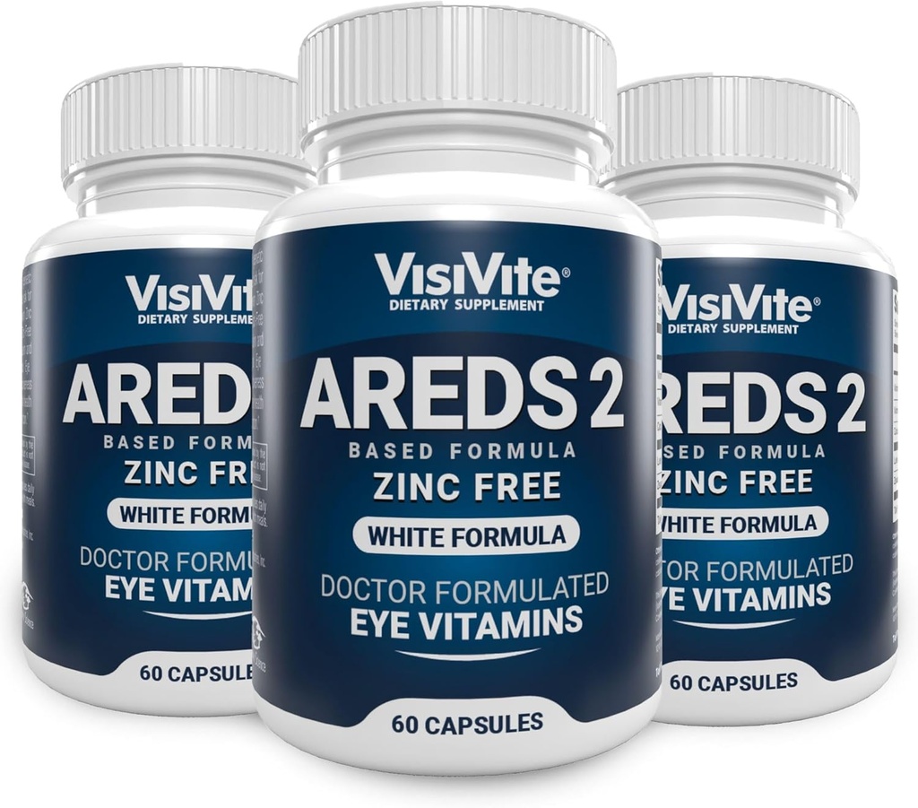Bez cinka Balto Acu Vitamīni - Zeaxanthin Plus Lutein Macular Acu vitamīni - bez sojas - bez cinka un vara Macular Health Formula - iepakojumā 3