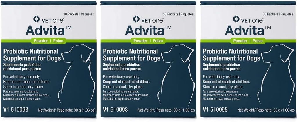 Vet One Advita Probiotic Uztura bagātinātāji suņiem (3 kastītes, 90 paketes)