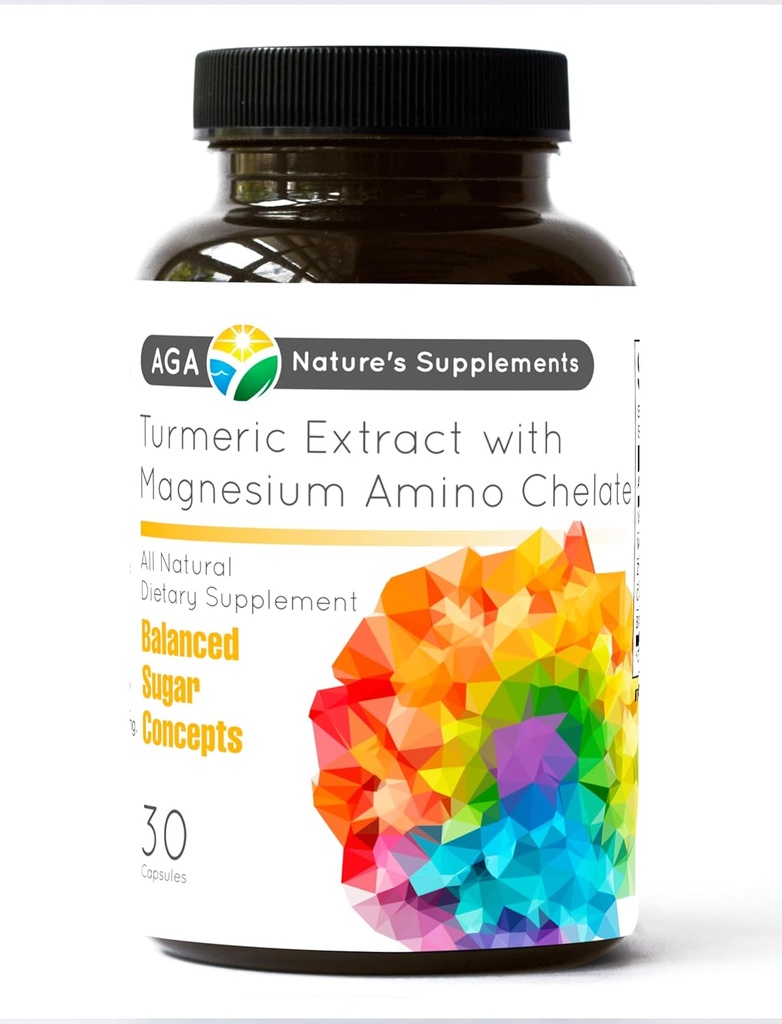 AGA Dabas papildinājumi Turmerika ekstrakts ar magnija Amino Chelate 30 kapsulas