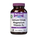 Bluebonnet Nutrition Kalcija citrāts Magnijs Plus vitamīns D3 Caplets, kaulu veselība un muskuļu relaksācija, neĢMO, glutēns, sojas un piena nesatur, košeris, baltais, 90 grādos