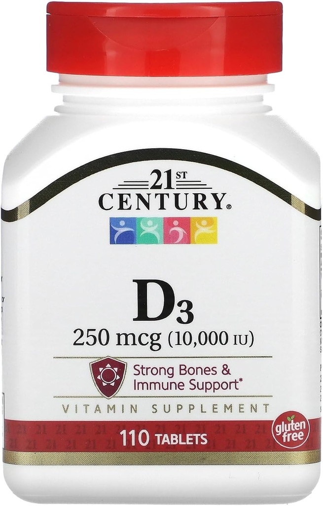 21. gadsimts D3 10 000 Iu Tablets, 110 Count (27504)