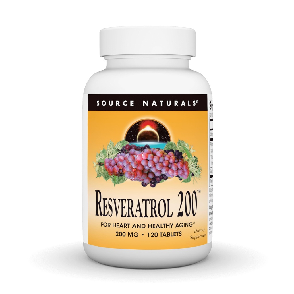 Avots Naturals Resveratrol 200 veselīgai novecošanai*, 200 mg - 120 tabletes