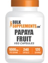 BulkSupplements.com Papaya Fruit Extract Kapsulas - no Carica Papaya, augu papildinājums - bez lipekļa, 1000mg, 2 kapsulas uz vienu Kalpo, 240 Skaits (1. iepakojums)