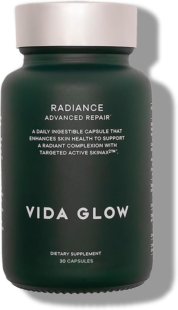 Vida Glow Radiance Papildkapsules - Pretnovecošanās papildinājums - mērķtiecīgs tumšiem plankumiem, Uneven ādas toņu, Redness Relief - Veicina Glowing ādas ” 30 Kalpo