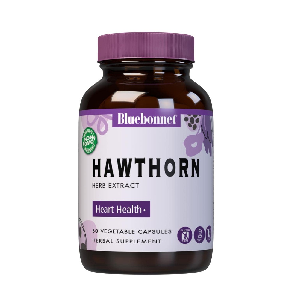 BlueBonnet Hawthorn Herb ekstrakta papildinājums, 60 skaitīšanas