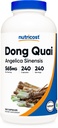 Nutricost Dong Quai 565mg, 240 kapsulas (Angelica Sinensis) - Veģetārās Caps, ne-GMO, bez lipekļa