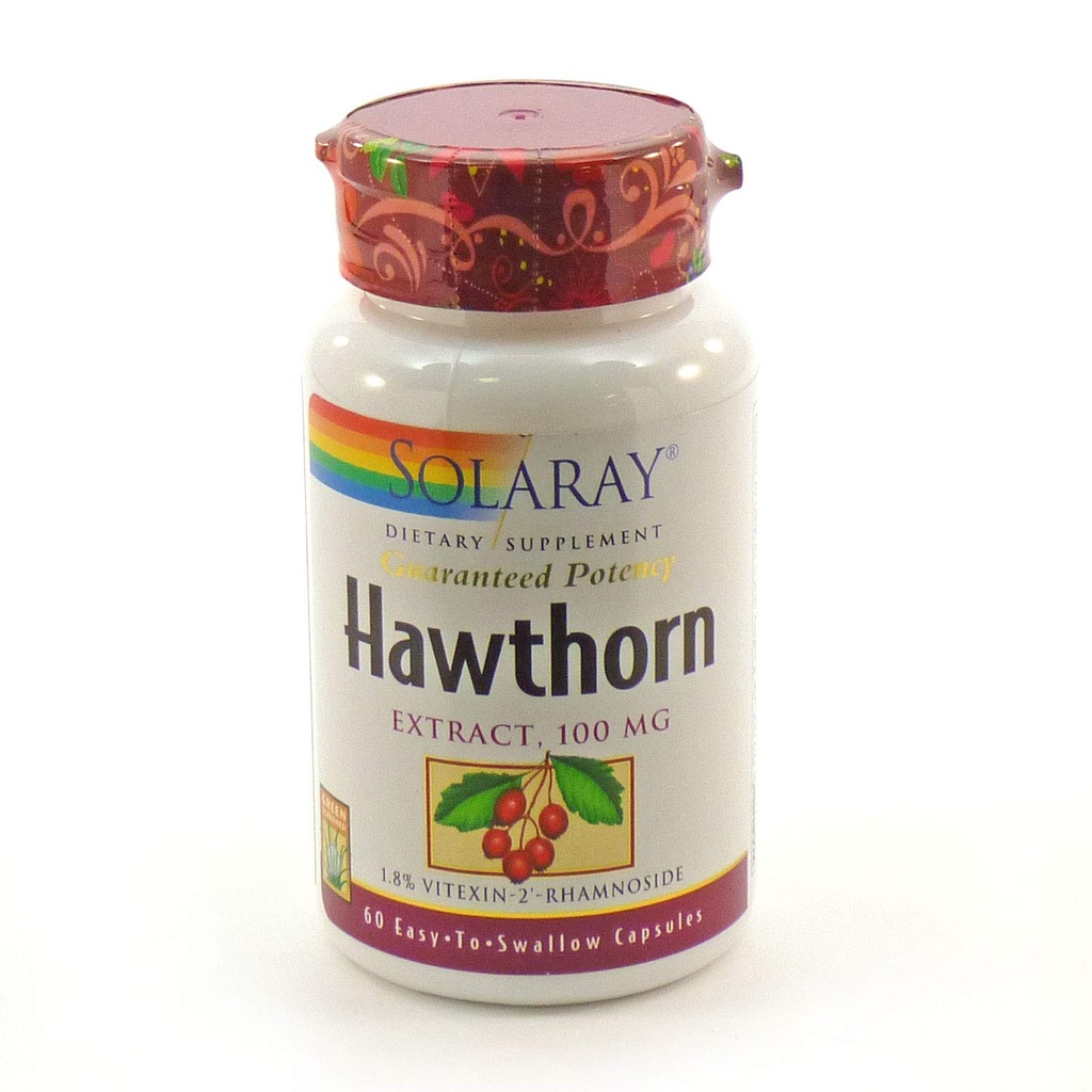 SOLARAY Hawthorn ekstrakts 100mg - 60 CT