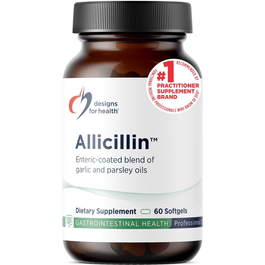 Alicilīns - Allicin papildinājums ar 200mg ķiploku eļļa + pētersīļi Oil - Ķiploku tabletes ar spēcīgu sulfīdu - Enteric pārklājumu, lai palīdzētu samazināt Odor, ne-GMO (60 Softgels)