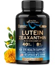 Acu vitamīni - luteīns un zeaksantīna piedevas - AREDS2 Pamata papildinājums senioriem un pieaugušajiem - acu veselības un redzes atbalsts - Safrons, cinks, vitamīni, varš, superzaļie - ražots ASV, 60 kapsulas