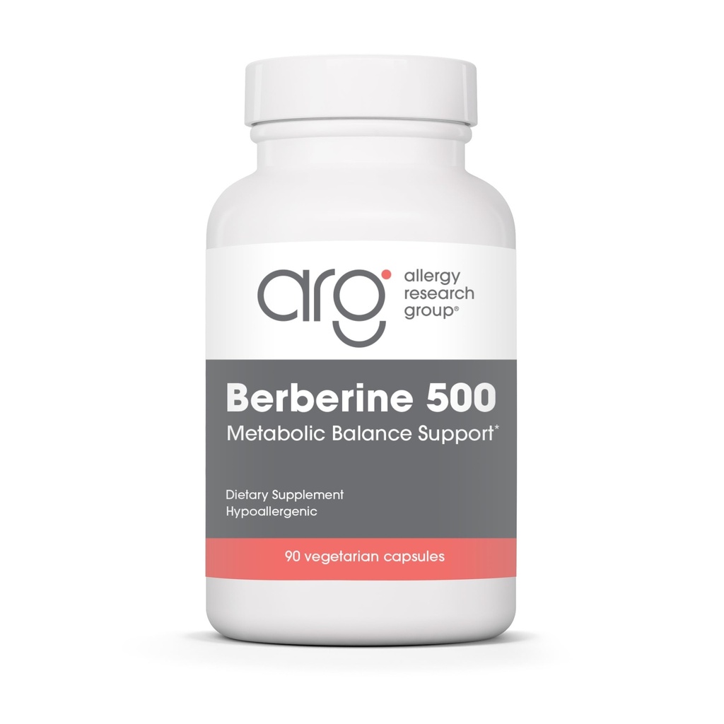 Alerģijas pētniecības grupa Berberine 500mg Papildinājums - Multi-Faceted vielmaiņas atbalsts, Atbalsta Veselīgs holesterīns, Indijas Barberry Saknes, Hipoalerģiska, Veģetārietis Kapsulas - 90 Skaits