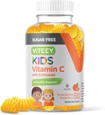 Vitamīns C Gummies 75mg, ar Echinacea - bez cukura - Imūnsupport toddlers, & pusaudži - vegan, Želatīns bez, bez lipekļa, bez ĢMO - Garšīgs apelsīnu uzliesmo Kids Immunity Gummy