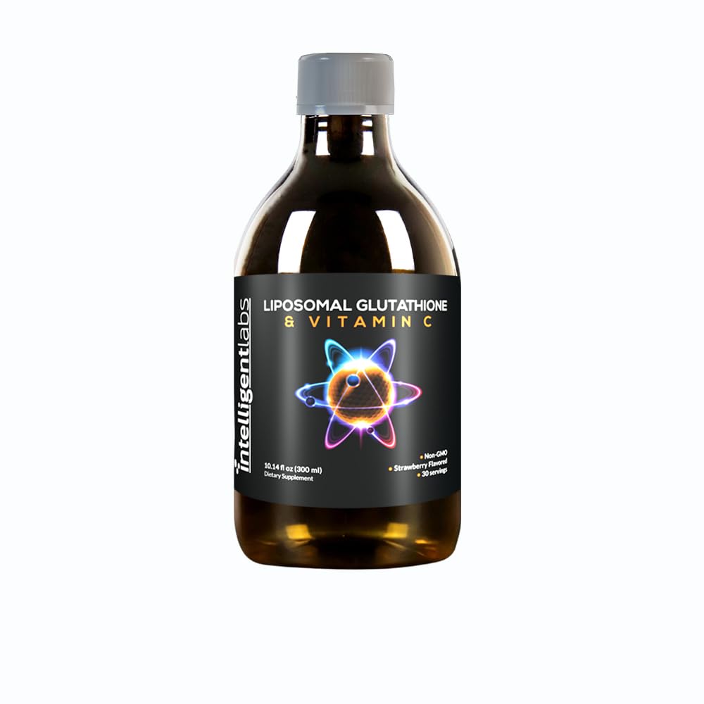 Saprātīgais Labs Liposomālais Glutations + C vitamīns, Uzlabots Šķidrais Antioksidants Formula, 500 mg Samazināts L-glutations + 1000 mg C vitamīns uz vienu Kalpo, 30 Kalpo, Sojas bez