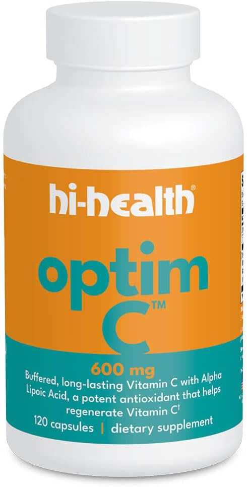 Hi-Health Optim-C 600 mg Buferētais C vitamīns (120 kapsulas)
