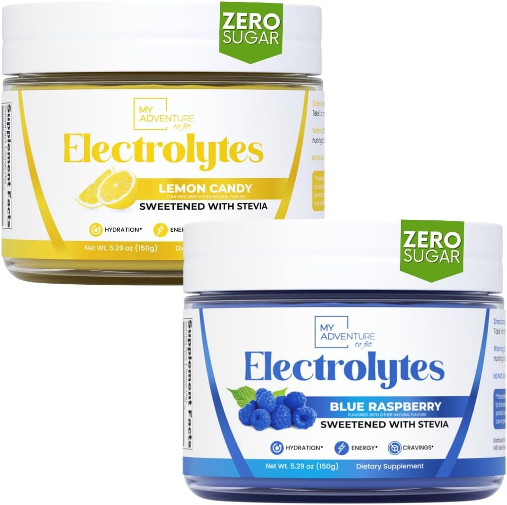 Mans piedzīvojums Fit Electrolytes - zils aveņu + citronu konfektes uzliesmo