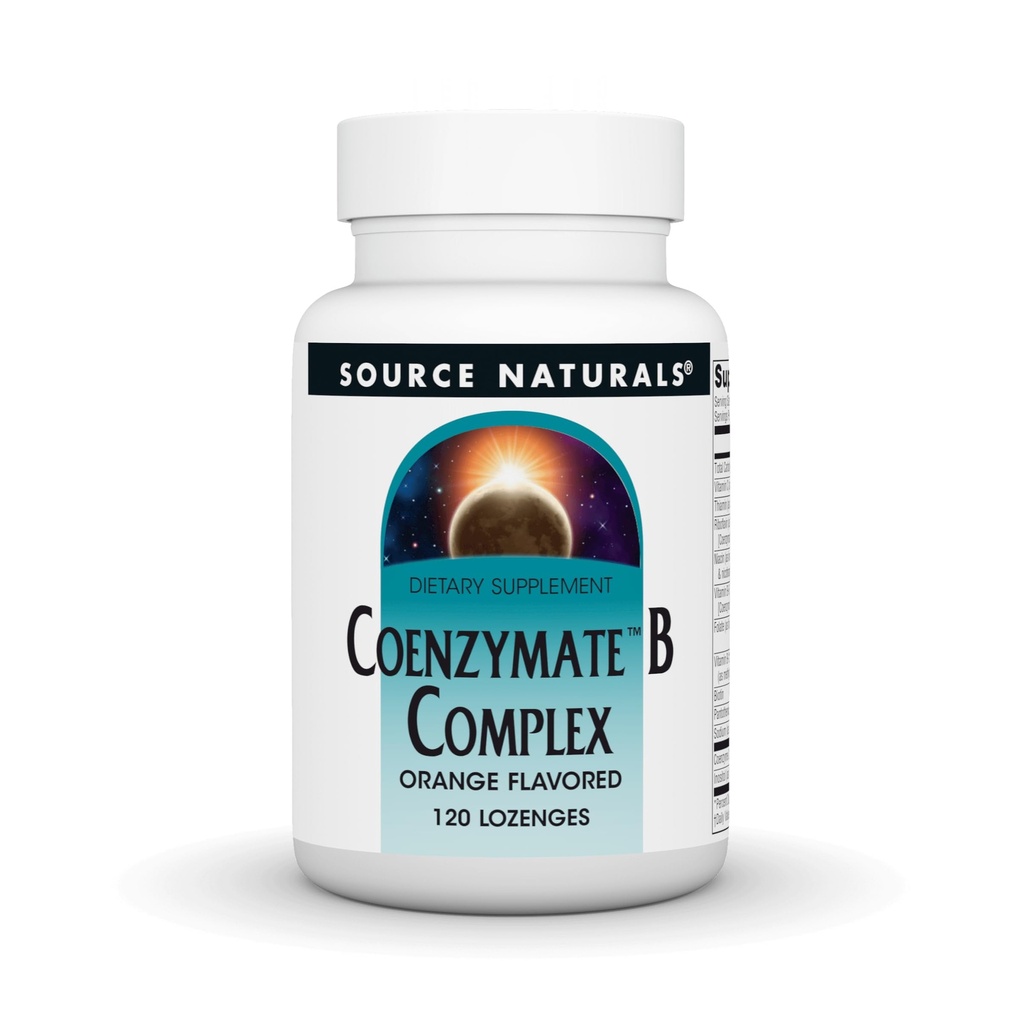 Avots Dabas Coenzymate B komplekss - Orange Flavor ka izkūst mutē - B Vitamīni - 120 Lozenges