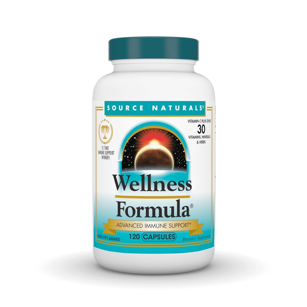 Avots Naturals Wellness Formula, Advanced Imūnsupport*, Bio-Aligned Vitamīni un augu aizsardzības - Imūnsistēmas atbalsta papildinājums un imunitāte Booster - 120 kapsulas