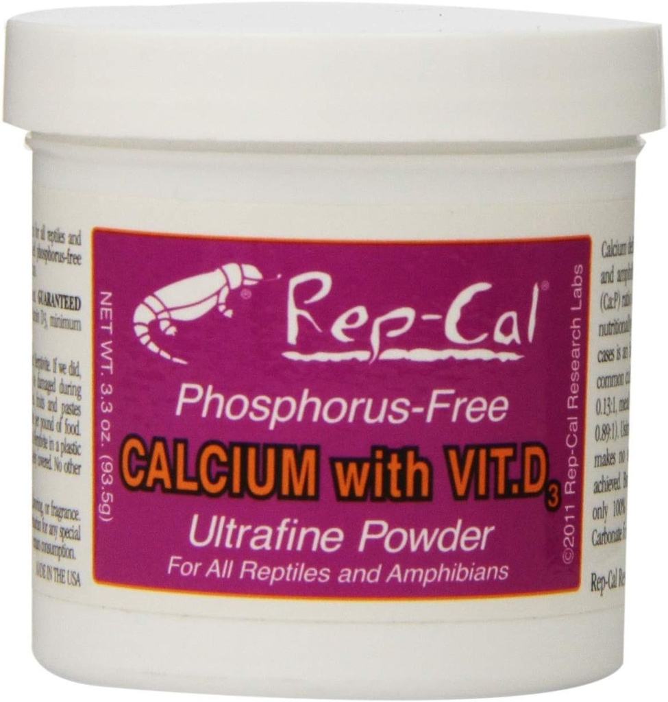 No rep- Cal brīvais kalcijs ar vitamīnu D3 - Ultrafīna pulveris 3.3 oz - iepakojumā pa 2