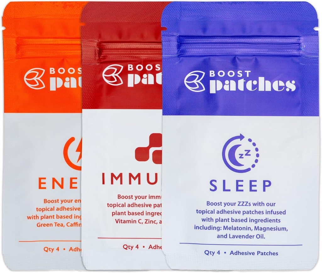Enerģijas Patches Variety Pack - Wellness Patch ar enerģiju, b12, Kofeīns un citas Dabiskās sastāvdaļas Focus, Būt Atmostieties, Aktuāli Patches
