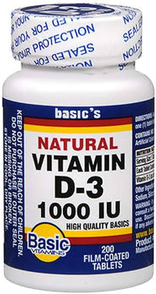 D- 3 vitamīns 1000 SV apvalkotās tabletes - 200 sn