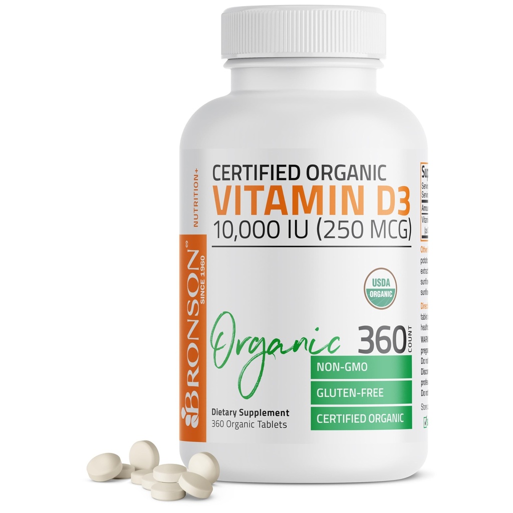 Bronsons D3 vitamīns 10 000 SV (250 μg)