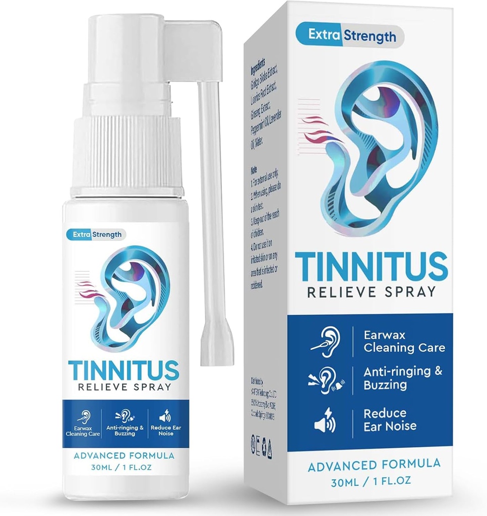TUHIMO Tinīts Reljef for Ringing ausis, Tinīts Reljef Ausu pilieni,Reduce ausu troksnis un uzlabot dzirdi,30ml