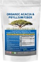 Acacia & Psyllium Husk Fiber Powder 2 Organisks Šķīstošs Fiber Gremošanas atjauno Gut Nutrients. Organic Psyllium Husk & Organic Acacia Powder IBS, Leaky Gut 1.5 Ibs (24oz)