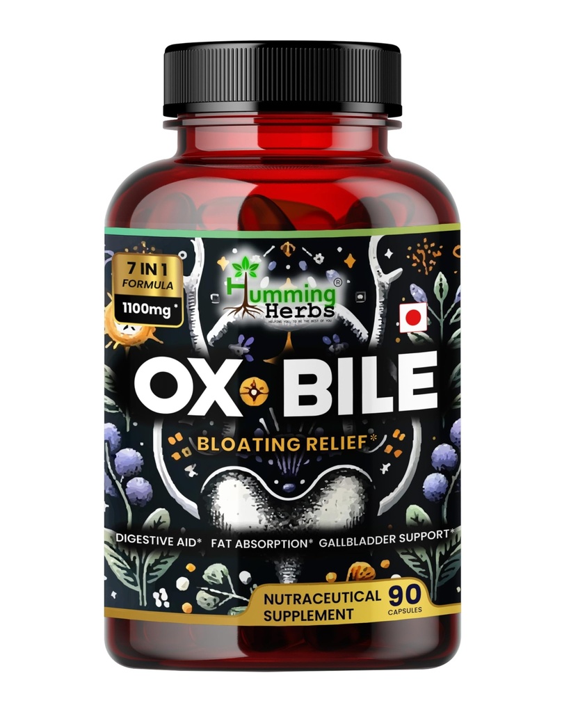 Ārstniecības augu kausēšana Ox Bile ar gremošanas enzīmiem un pre/probiotikām 90 Veg Caps Holskābe, inulīns, betaīns HCl, piparmētra, Bromelaīns Veselīga gremošanas un uzturvielu absorbcija - žults sāļu papildinājums