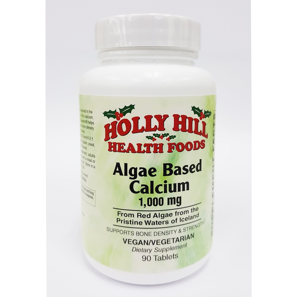 Holly Hill veselība pārtika Algotie balstīta kalcija 1000 mg, 90 tabletes