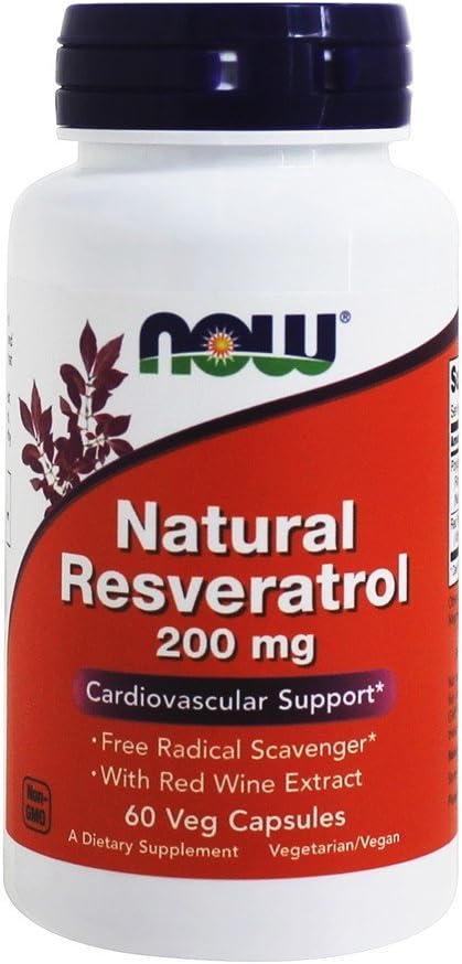 Dabas Resveratrol, 200 Mg, 60 kapsulas līdz šim Foods