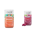 OLLY Ultra Strength Smadzenes Softgels, Nootropic atbalsta veselīgu smadzeņu funkciju, atmiņu, Focus & Ultra Women Multi Softgels, vispārējo veselību un imūno atbalstu, omega 3s, dzelzs, vitamīni A, D