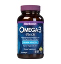 BlueBonnet Nutrition Omega-3 Smadzeņu formula Dabīgs savvaļas caugs Triglicerīds Forma DHA 1000 mg EPA 210 mg, Koncentrēts Kognitīvā veselība un labsajūta Papildinājums, bez lipekļa Softgel, Dzeltens/Clear, Lemon, 120 Count