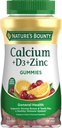 Kalcijs un D vitamīns Gumijas pēc dabas Bounty, Imūnsupport & Kaulu veselība, 500mg Kalcijs & 1000 SV D3 vitamīns, augļu Flavor, 70 Skaits