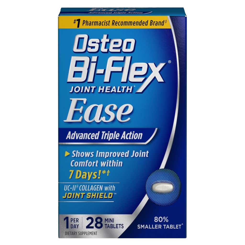 Osteo Bi- Flex kopīgās veselības atvieglošana Advanced Triple Action Mini Tabs - 28 s, iepakojums pa 3