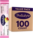 Pedialītu elektrolītu pūdera paketes, zemeņu citronāde, hidrācijas dzēriens, 100 vienkārtas pūdera iepakojumi