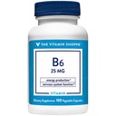 B6 vitamīns atbalsta enerģijas ražošanu 25 MG (100 augu kapsulas)