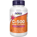 NOW uztura bagātinātāji, C-500 vitamīna kalcija askorbāts, pretoksidantu aizsardzība*, 100 Veg kapsulas